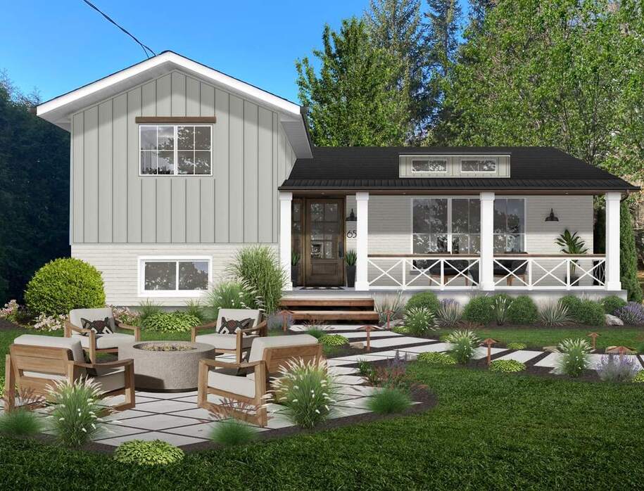 Light and bright cottage style home exterior
